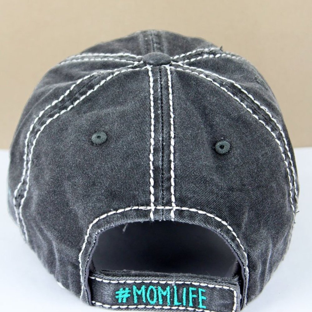NWT Distressed Black I Run This Rodeo Cap - Picture 3 of 3